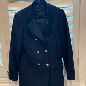 Zara military style pea coat